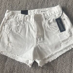 Blank NYC Women's White Frayed Jean Shorts